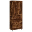  Highboard røkt eik 69,5x34x180 cm konstruert tre