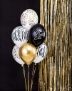 50 stk 30 cm Hvite Leopard Ballonger