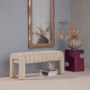 Polstret benk Frex 110 cm   Brun
