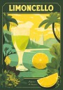 Limoncello Lemon Landscape Plakat / 50x70