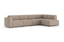 Torvasen 5 seters sofa med divan høyre i stoff   Greige