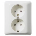 Elko Stikkontakt Dobbel innfelt jord og barnevern RS1091 PH Elko - 1510727