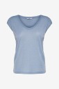 Only - Topp onlSilvery S/S V Neck Lurex Top - Blå
