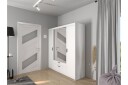 Norrbyn Garderobe med Speil 53x190x176,3 cm   Hvit