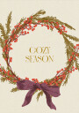 Cozy Season. Christmas wreath with bow Plakat Plakat / 21x30cm