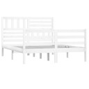 vidaXL Sengeramme hvit heltre 160x200 cm