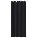  Gardiner med gardiner 2 pcs Svart Polyester