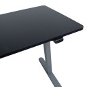 Skrivebord HOME4YOU Ergo Light med 1 motor 120x60x73-118 cm Svart/sølvgrå - svart/sølvgrå