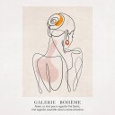 Elegant Silhouette Plakat Plakat / 30x30cm