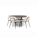 Furniture/Fashion Spisegruppe furniture/fashion Stone med 4 Chico Stoler Rundt GR23021