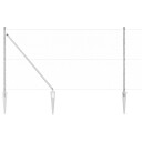  Gjerde med innlegg. sølv 1.4 x 100 m PVC belagt stål