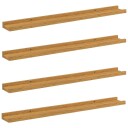  Vegghylle med hylle 4 pcs Beige 80 x 9 x 3 cm Konstruert tre
