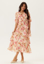Bubbleroom Balloon Sleeve Flounce Ankle Dress Multi/patterned S