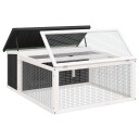 Vidaxl Kaninbur Grå 117.5X97X47.5 cm Heltre Furu