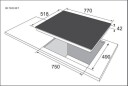 Gram 77 cm Glaskeramisk Platetopp med 5 Soner og TouchControl KK 7520-90 T