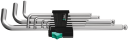 Wera 950/9 Hex-Plus L-nøkkelsett med inn clip fastener - 9 deler