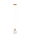 Parkington 9" Pendant Brass/Clear Glass