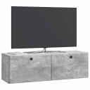  Vegghengt TV skap 98 x 31 x 30 cm Betonggrå Konstruert tre