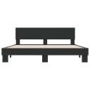  Sengeramme svart 200x200 cm konstruert tre og metall 8721102614682