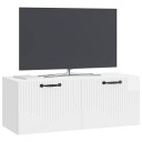  Vegghengt TV skap Veggmontert Høgglans hvit 78,5 x 31 x 30 cm