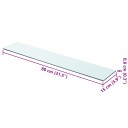 vidaXL Hyllepaneler 2 stk klart glass 80x15 cm