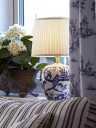 Göteborg Bordlampe 45cm Blå/Hvit