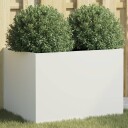 Plantekasse hvit 62x47x46 cm kaldvalset stål