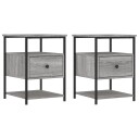 vidaXL Nattbord 2 stk grå sonoma eik 40x42x56 cm konstruert tre