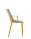 Kartell H.H.H. Stol Polstret Stoff Mustard / Ink Ochre