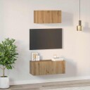  TV benk sett 2 pcs artisan eik 80 x 30 x 30 cm Konstruert tre