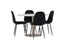 Venture Home Matgruppe Lycke 110 cm Rund med 4 Polar stoler Beige/Svart