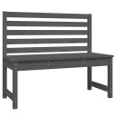 vidaXL Hagebenk grå 109 cm heltre furu