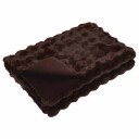 vidaXL Skliikkerteppe / pledd i kunstig kaninpels Olite Kamel
