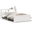  Sengeramme med hodegavl hvit 140x200 cm heltre furu 3306022