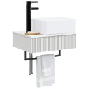  Vegghengt vask Hvit 53 x 35 x 39 cm Konstruert tre