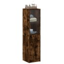 vidaXL Highboard med glassdør røkt eik 35x37x142 cm