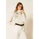Twinset Dame Strikkevarer Hvit L,
