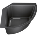 Blanco hjørneskål i plast gray 215x215 mm