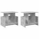  TV benk 2 pcs Betonggrå 50 x 35 x 45 cm Konstruert tre