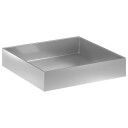 vidaXL Hageblomsterpotte Sølv 80 x 80 x 12 cm Galvanisert stål