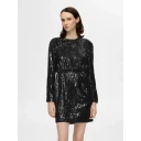 Selected Femme Ari-Colyn Long Sleeve Short Sequins Dress Sort 40
