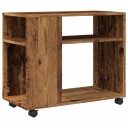  Sidebord med hjul gammelt tre 70x35x60 cm konstruert tre 8721158360182