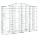 vidaXL Gabionkurver buede 3 stk 200x50x140/160 cm galvanisert jern