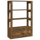 vidaXL Skjenk røkt eik 80x30x119,5 cm konstruert tre