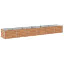 vidaXL Hevet Hagebed Treet Brown 480 x 80 x 55 cm kaldvalset stål