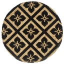 vidaXL Bordmatter 4 stk svart 38 cm rund jute