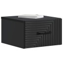  Vegghengt Nattbord 2 pcs Svart 34,5 x 33 x 20 cm Konstruert tre