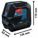 Bosch Kombilaser Gcl 2-50 G Professional I Transportkoffert Med 4 Batterier (Aa), Lasermålplate
