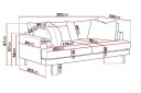 Menard 3 seters Dyp Sofa i Bouclé   Hvit