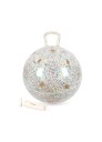 Konges Sløjd Glitter Hoppeball Sitron 50 cm med Håndtak